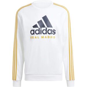 adidas 2023-2024 Real Madrid DNA Sweat Top (White) - White - male - Size: Medium 38-40\