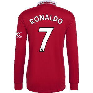 adidas 2022-2023 Man Utd Long Sleeve Home Shirt (RONALDO 7) - Red - male - Size: XS - 34-36\" Chest Size adidas 2022-2023 Man Utd Long Sleeve Home Shirt (RONALDO 7) - Red - male - Size: XS - 34-36\" Chest Size