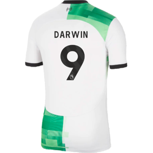 Nike 2023-2024 Liverpool Away Shirt (Darwin 9) - White - male - Size: XS Adults 30-32\" Chest Nike 2023-2024 Liverpool Away Shirt (Darwin 9) - White - male - Size: XS Adults 30-32\" Chest