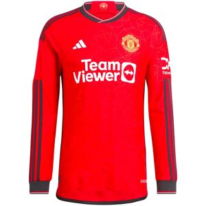 adidas 2023-2024 Man Utd Long Sleeve Home Shirt - Red - male - Size: Large 42-44\" Chest adidas 2023-2024 Man Utd Long Sleeve Home Shirt - Red - male - Size: Large 42-44\" Chest