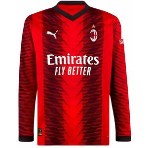 Puma 2023-2024 AC Milan Long Sleeve Home Shirt - Red - male - Size: Large Adults Puma 2023-2024 AC Milan Long Sleeve Home Shirt - Red - male - Size: Large Adults