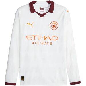 Puma 2023-2024 Man City Long Sleeve Away Shirt - White - male - Size: XL Adults Puma 2023-2024 Man City Long Sleeve Away Shirt - White - male - Size: XL Adults