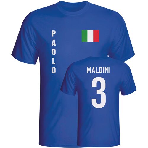 Gildan Paolo Maldini Italy Flag T-shirt (blue) - Kids - Blue - male - Size: XLB (12-13 Years)