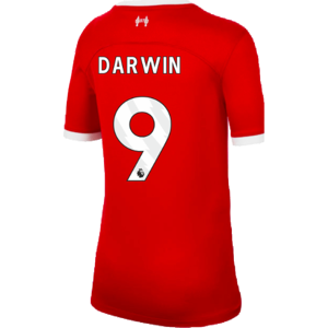 Nike 2023-2024 Liverpool Home Shirt (Kids) (Darwin 9) - Red - male - Size: MB 27-29\" Chest (69/75cm)