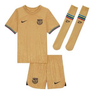 Nike 2022-2023 Barcelona Little Boys Away Kit - Gold - male - Size: MB 5-6yrs (110-116cm)