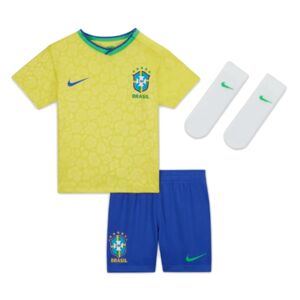 Nike 2022-2023 Brazil Home Little Boys Mini Kit - Yellow - male - Size: SB 4/5yrs (104-110cm)