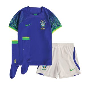 Nike 2022-2023 Brazil Away Little Boys Mini Kit - Blue - male - Size: MB 5-6yrs (110-116cm)