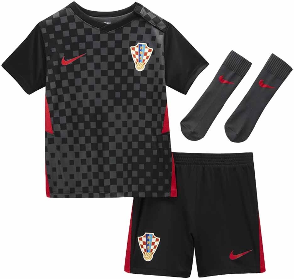 Nike 2020-2021 Croatia Little Boys Away Mini Kit - Black - male - Size: LB 6-7yrs (116-122cm)