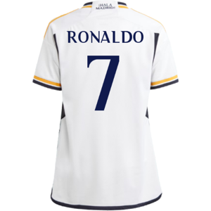adidas 2023-2024 Real Madrid Home Shirt (Kids) (Ronaldo 7) - White - male - Size: 7-8 Years - 26-28\" - 71cm adidas 2023-2024 Real Madrid Home Shirt (Kids) (Ronaldo 7) - White - male - Size: 7-8 Years - 26-28\" - 71cm