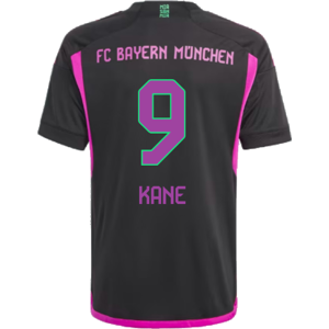 adidas 2023-2024 Bayern Munich Away Shirt (Kids) (Kane 9) - Black - male - Size: 7-8 Years - 26-28\" - 71cm adidas 2023-2024 Bayern Munich Away Shirt (Kids) (Kane 9) - Black - male - Size: 7-8 Years - 26-28\" - 71cm