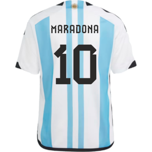 adidas Argentina 2022 World Cup Winners Home Shirt - Kids (MARADONA 10) - Blue - male - Size: 11/12 Years - 30-32\" - 81cm adidas Argentina 2022 World Cup Winners Home Shirt - Kids (MARADONA 10) - Blue - male - Size: 11/12 Years - 30-32\" - 81cm