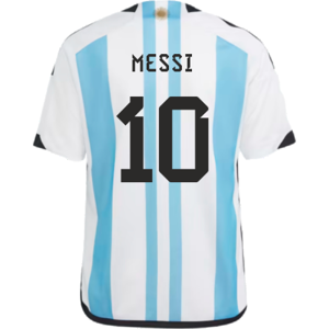 adidas Argentina 2022 World Cup Winners Home Shirt - Kids (MESSI 10) - Blue - male - Size: 11/12 Years - 30-32\" - 81cm adidas Argentina 2022 World Cup Winners Home Shirt - Kids (MESSI 10) - Blue - male - Size: 11/12 Years - 30-32\" - 81cm