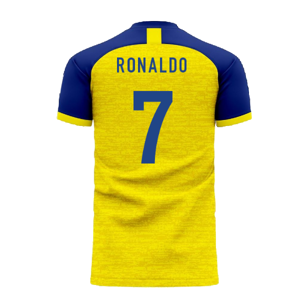 Libero Sportswear Al-Nassr 2023-2024 Home Concept Football Kit (Libero) - Little Boys (Ronaldo 7) - Yellow - male - Size: MB 5-6yrs (110-116cm)