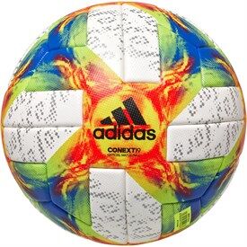 adidas Mens Conext 19 Official Match Football (FIFA Quality Pro Certified) White/Solar Yellow/Solid Red/Football Blue adidas Mens Conext 19 Official Match Football (FIFA Quality Pro Certified) White/Solar Yellow/Solid Red/Football Blue