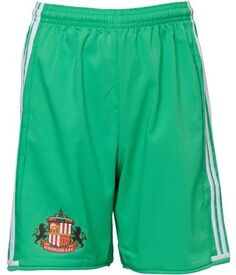 adidas Junior SAFC Sunderland Football Shorts Energy Green/White adidas Junior SAFC Sunderland Football Shorts Energy Green/White