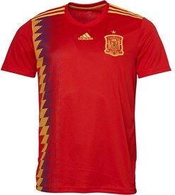 adidas Mens FEF Spain Home Jersey Red/Bold Gold adidas Mens FEF Spain Home Jersey Red/Bold Gold