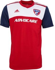 adidas Mens FCD Dallas Home Jersey Power Red/Collegiate Navy/White adidas Mens FCD Dallas Home Jersey Power Red/Collegiate Navy/White