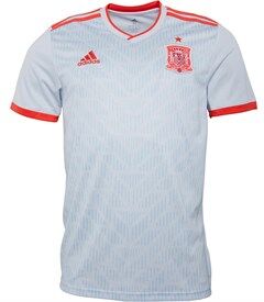 adidas Mens FEF Spain Away Jersey Halo Blue/Brick Red adidas Mens FEF Spain Away Jersey Halo Blue/Brick Red