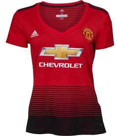 adidas Womens MUFC Manchester United Home Jersey Real Red/Black adidas Womens MUFC Manchester United Home Jersey Real Red/Black