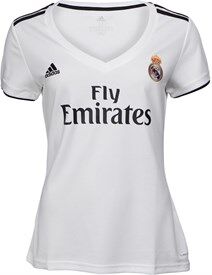 adidas Womens RMCF Real Madrid Home Jersey Classic White/Black adidas Womens RMCF Real Madrid Home Jersey Classic White/Black