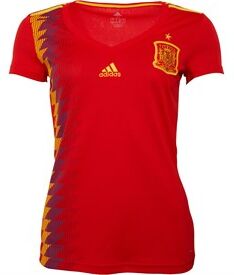 adidas Womens Spain Home Jersey Red/Bold Gold adidas Womens Spain Home Jersey Red/Bold Gold
