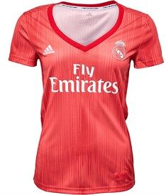 adidas Womens RMCF Real Madrid Third Jersey Real Coral/Vivid Red adidas Womens RMCF Real Madrid Third Jersey Real Coral/Vivid Red