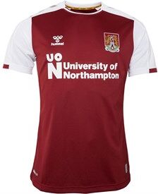Hummel Mens NTFC Northampton Town Home Jersey Claret/White Hummel Mens NTFC Northampton Town Home Jersey Claret/White