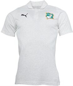 Puma Mens FIF Ivory Coast Casual Performance Polo Puma White Heather Puma Mens FIF Ivory Coast Casual Performance Polo Puma White Heather