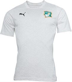 Puma Mens FIF Ivory Coast Casual Performance Top Puma White Heather Puma Mens FIF Ivory Coast Casual Performance Top Puma White Heather