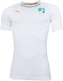 Puma Mens FIF Ivory Coast Evoknit Player Issue Away Jersey Puma White/Flame Orange Puma Mens FIF Ivory Coast Evoknit Player Issue Away Jersey Puma White/Flame Orange