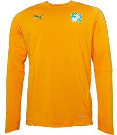 Puma Mens FIF Ivory Coast Training Sweat Flame Orange Puma Mens FIF Ivory Coast Training Sweat Flame Orange