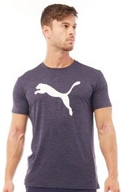 Puma Mens Heather Cat T-Shirt Puma Black Puma Mens Heather Cat T-Shirt Puma Black