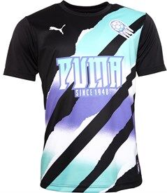 Puma Mens Retro Football Jersey Black Puma Mens Retro Football Jersey Black