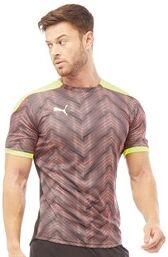 Puma Mens Ftbl Nxt Drycell Graphic Top Black/Peach/Yellow Puma Mens Ftbl Nxt Drycell Graphic Top Black/Peach/Yellow