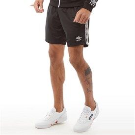 Umbro Mens Active Style Taped Tricot Shorts Black/White Umbro Mens Active Style Taped Tricot Shorts Black/White