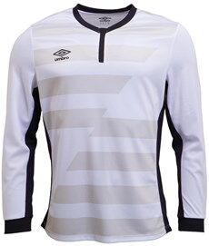 Umbro Mens Vision Tech Long Sleeve Football Jersey White Umbro Mens Vision Tech Long Sleeve Football Jersey White