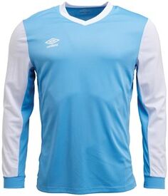 Umbro Mens Witton Retro Long Sleeve Football Jersey Sky/White Umbro Mens Witton Retro Long Sleeve Football Jersey Sky/White