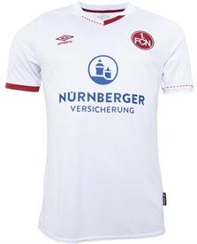 Umbro Mens 1.FCN FC Nurnberg Away Jersey Brilliant White/Scooter Umbro Mens 1.FCN FC Nurnberg Away Jersey Brilliant White/Scooter