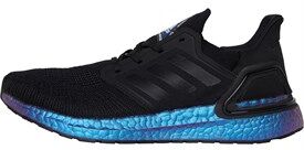 adidas Mens Ultraboost 20 Neutral Running Shoes Core Black/Core Black/Boost Blue Violet Met adidas Mens Ultraboost 20 Neutral Running Shoes Core Black/Core Black/Boost Blue Violet Met