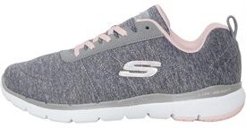 SKECHERS SPORT SKECHERS Womens Flex Appeal 3.0 Insiders Grey/Light Pink SKECHERS SPORT SKECHERS Womens Flex Appeal 3.0 Insiders Grey/Light Pink