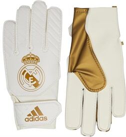 adidas Mens Real Madrid Young Pro Goalkeeper Gloves Gold Metallic/White adidas Mens Real Madrid Young Pro Goalkeeper Gloves Gold Metallic/White