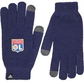 adidas Mens OL Olympique Lyonnaise Gloves Dark Blue adidas Mens OL Olympique Lyonnaise Gloves Dark Blue