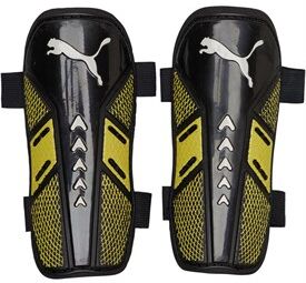 Puma Mens Pro Training 2 GRD No Ankle Shin Guards Black/Yellow Puma Mens Pro Training 2 GRD No Ankle Shin Guards Black/Yellow