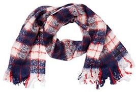 Superdry Womens Super Orkney Scarf Navy/Red/White Superdry Womens Super Orkney Scarf Navy/Red/White