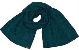 Superdry Womens Arizona Cable Scarf Forest Green Superdry Womens Arizona Cable Scarf Forest Green