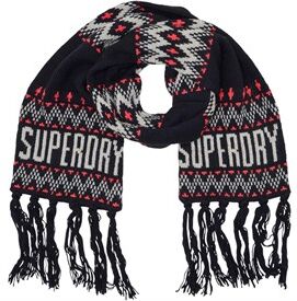 Superdry Womens Superdry Chevron Scarf Navy Superdry Womens Superdry Chevron Scarf Navy
