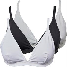 Brave Soul Womens Sammy Three Pack Bralette Black/Grey/White Brave Soul Womens Sammy Three Pack Bralette Black/Grey/White
