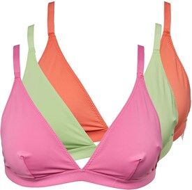 Brave Soul Womens Sammy Three Pack Bralette Mint/Emberglow/Orchid Brave Soul Womens Sammy Three Pack Bralette Mint/Emberglow/Orchid