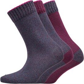 SKECHERS Girls Mouline Fashion Socks Three Pack Italian Plum SKECHERS Girls Mouline Fashion Socks Three Pack Italian Plum