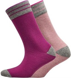 SKECHERS Girls Fashion Socks Two Pack Chalk Pink Melange SKECHERS Girls Fashion Socks Two Pack Chalk Pink Melange